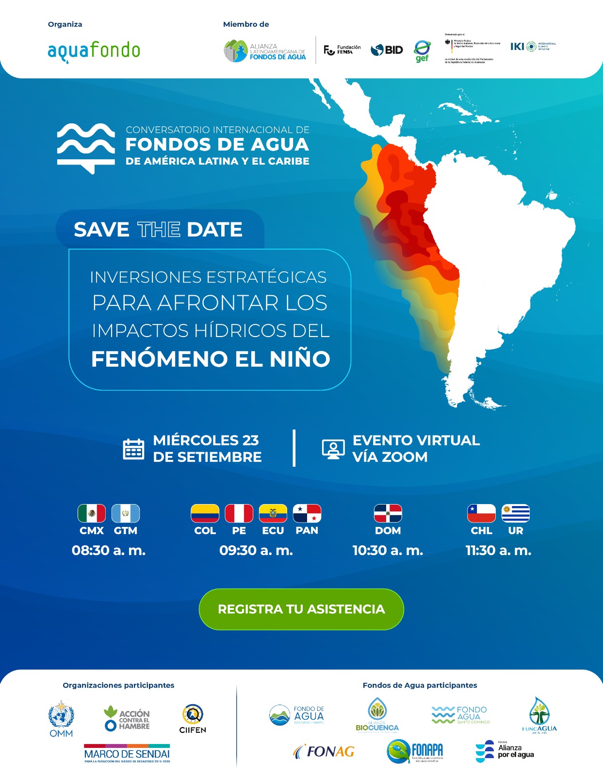 Conversatorio internacional de Fondos de Agua sobre impactos hidricos del Fenomeno El Niño