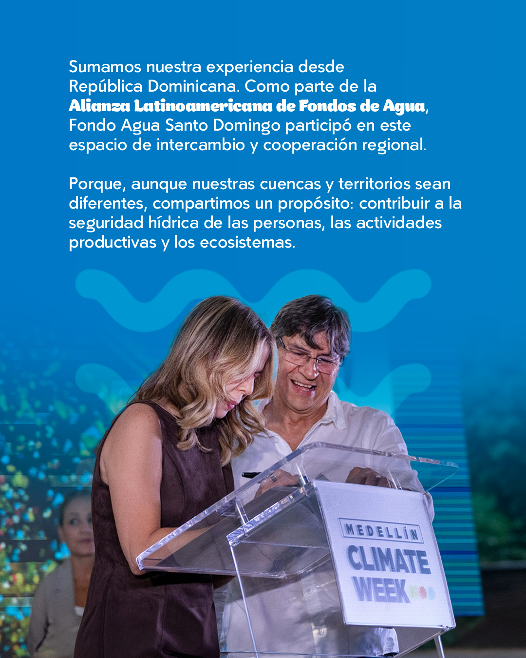 Participación del Fondo Agua Santo Domingo en Medellín Climate Week 2026.